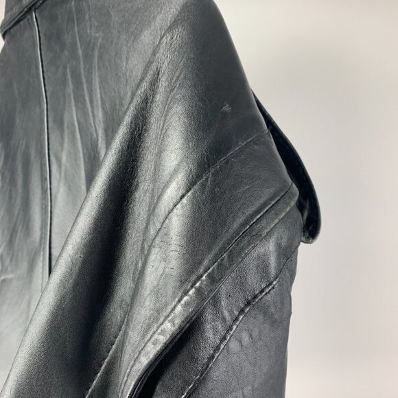 Black Biker Style Leather Jacket (Cosa Nova) - Picture 7 of 7